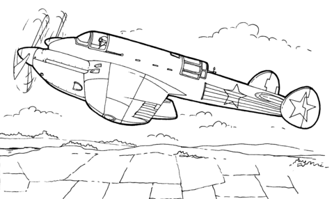 Pe 2 Bomber Coloring Page